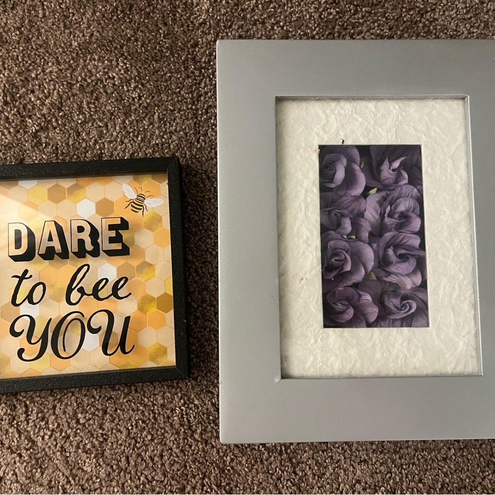 Decorative Wall Art Set - Yellow and Purple